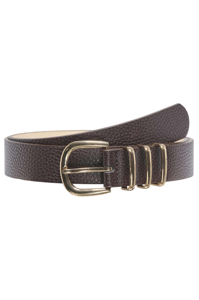 ONLVIOLA PU JEANS BELT ACC 15327840 SEAL BROWN/LIGHT GOLD